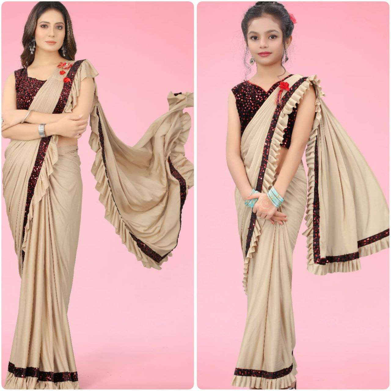 YNF DELTA LYCRA HRC DELTA WHOLESALE KIDS SAREES MANUFACTURER